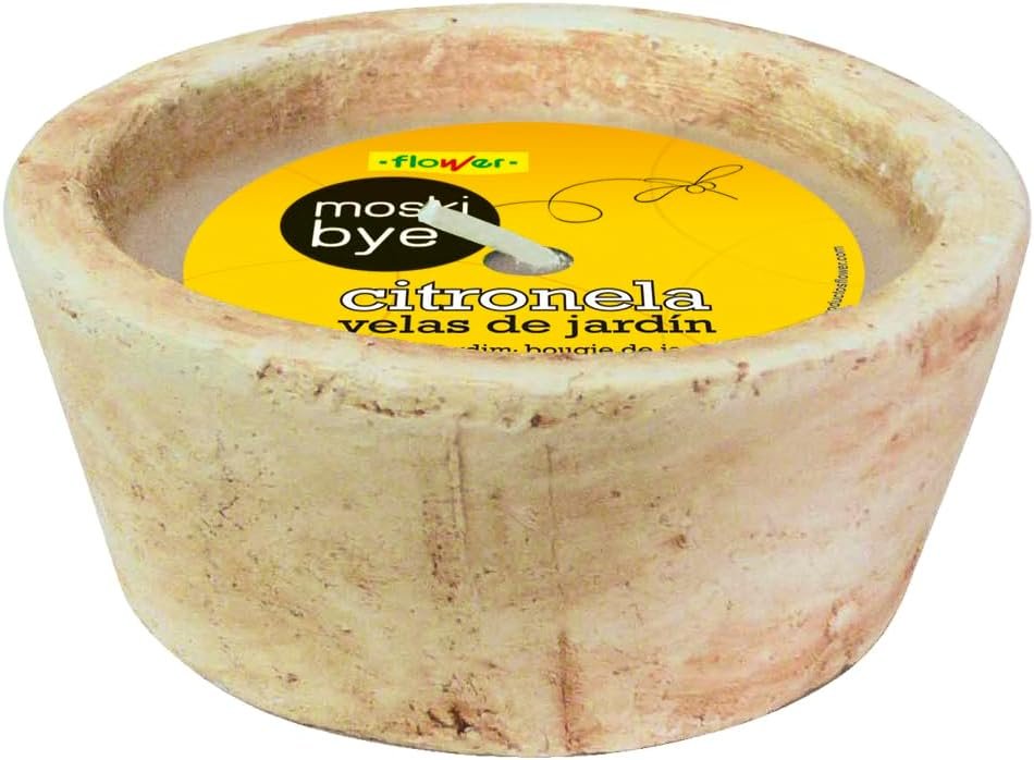 vela de citronela en piedra